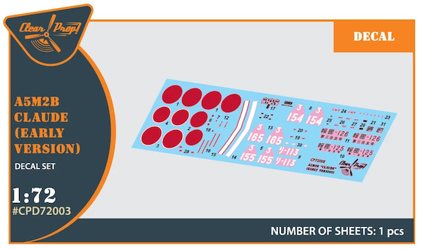 Mitsubishi A5M2B Claude - early version- Decal Set CPD72003