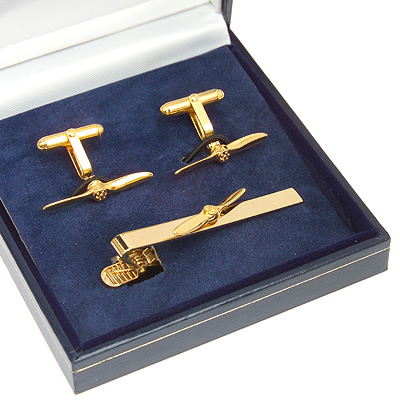 Clivedon Tie Bar & Cufflinks Propeller CTBC-PROPELLER