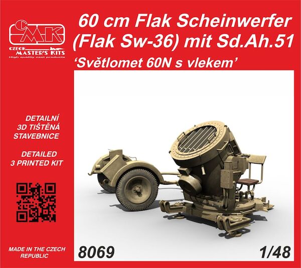 60 cm Flak Scheinwerfer (Flak Sw-36) mit Sd.Ah.51 129-8069