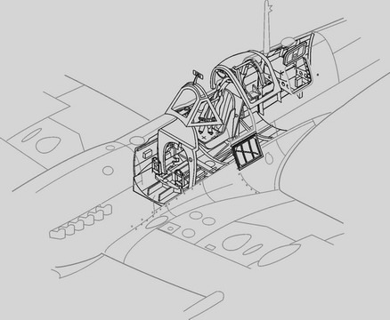 Spitfire MKIX Interior Set (Hasegawa) 4103
