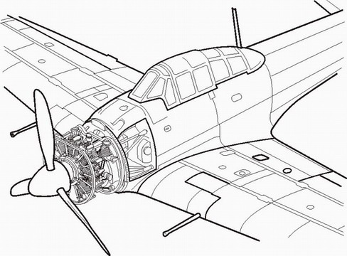 A6M2/3 Zero  Engine set (Hasegawa)  4119