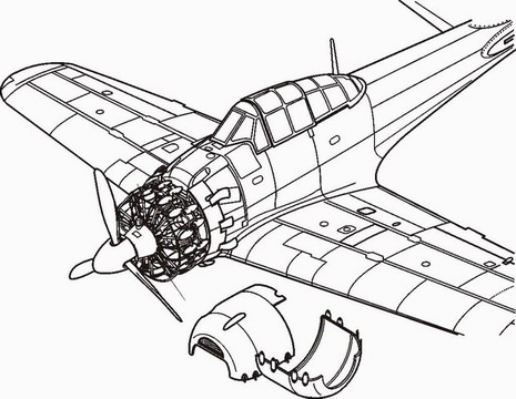 A6M5b/c Zero engine set (Hasegawa)  4131