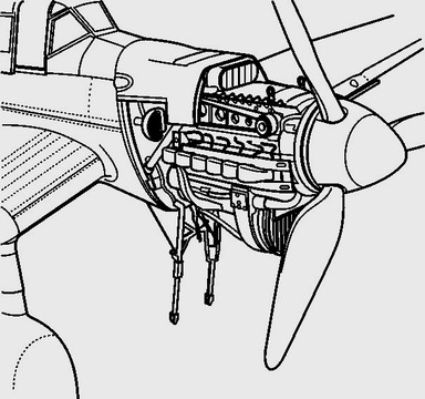 Junkers Ju87G Engine set (Academy)  7055