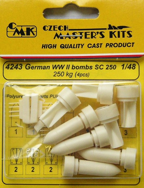 German WW2 Bombs SC250 (4x) CMK 4243
