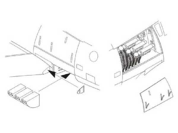 F86F Sabre Guns and ammo bays set (Academy/Hasegawa) CMK 4253