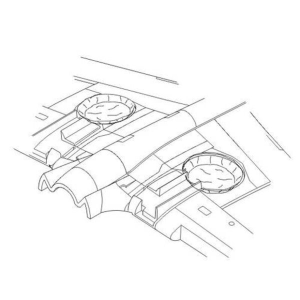 Curtiss P40E/K/M/N Warhawk Undercarriagebay with canvas covers Set (Hasegawa) CMK 5052