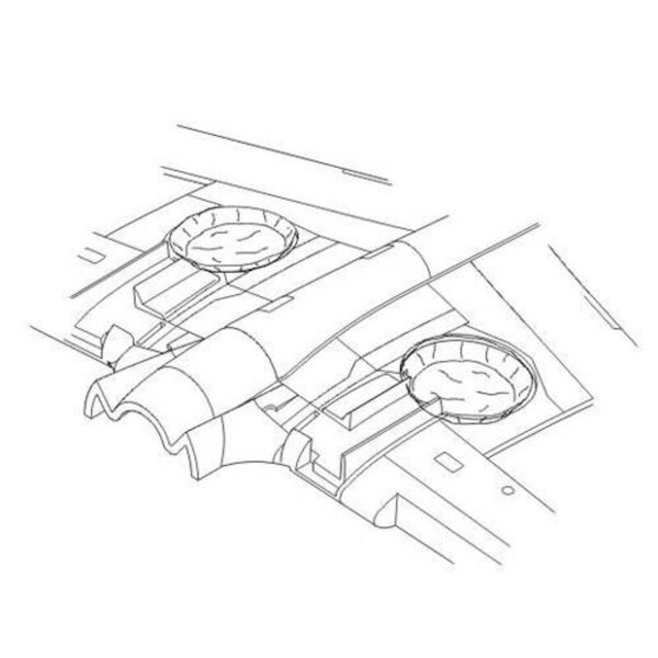 Curtiss P40E/K/M/N Warhawk Undercarriagebay with canvas covers Set (Hasegawa)  CMK 5052