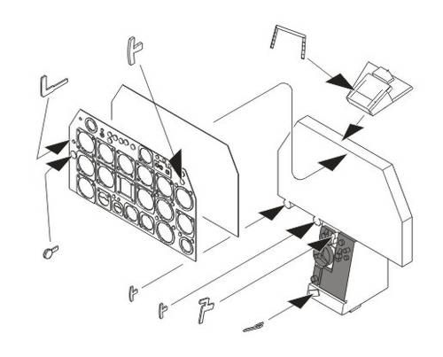 F86F Sabre Instrument panel (Hasegawa)  CMK-Q32144