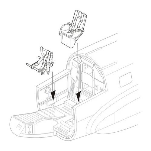 Heinkel He111H/P seats with belts (Revell) CMK-Q32160