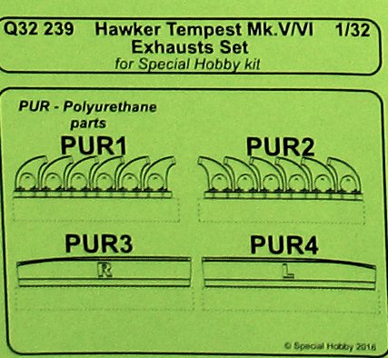 Tempest MkV/VI Exhaust set (Special hobby) CMK-Q32239