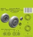 Hurricane Mk.I/II Main Wheels (Four Spoke Hubs) and Tailwheel (Revell) 129-Q32412