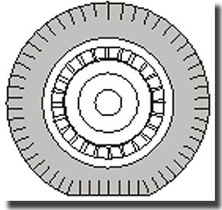 Focke Wulf FW190A/D wheels with circular holes  CMK-Q48005