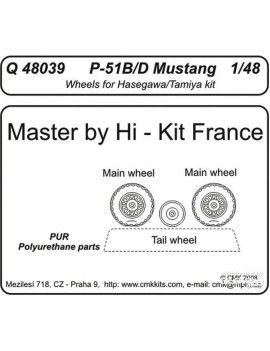 NA P51B/D Mustang Wheels (Hasegawa/Tamiya)  CMK-Q48039