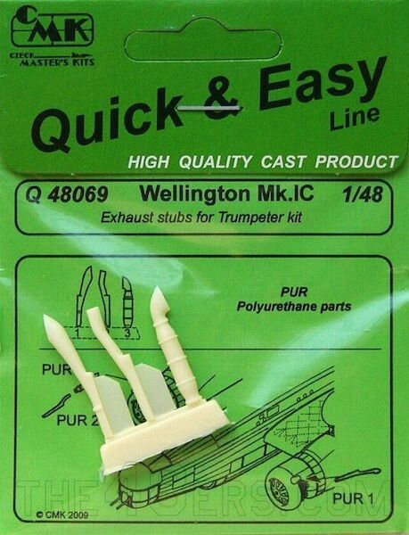 Vickers Wellington MKIc exhaust stacks (Trunpeter) CMK-Q48069