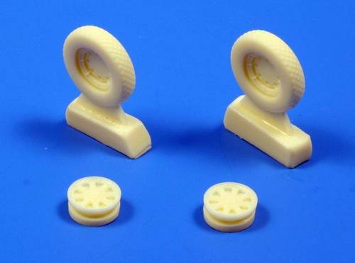 Vought F4U wheels Plain Spoked Disk and diamond designed tires (Tamiya/Hasegawa)  CMK-Q48097