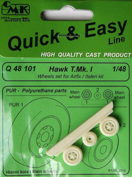 Hawk T Mk1 Wheel set (Italeri, Airfix)  CMK-Q48101