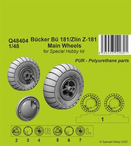 Bücker Bü 181/Zlín Z-181 Main Wheels(Special hobby) CMK-Q48404