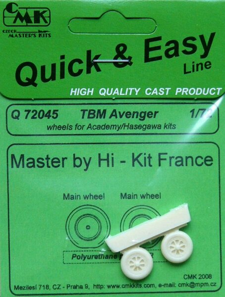 TBM Avenger Wheels (Academy)  CMK-Q72045