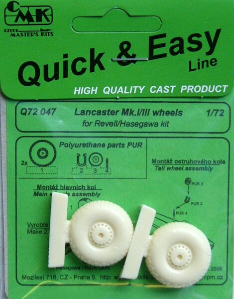 Lancaster MKI/III Wheels (Revell/Hasegawa)  CMK-Q72047