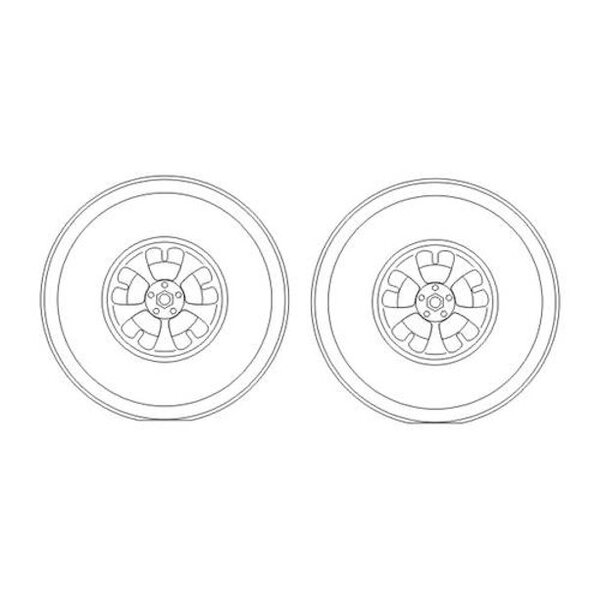 Hawker Hurricane MKI 'fabric Wing" correctional five spoke wheels (Airfux) CMK-Q72197