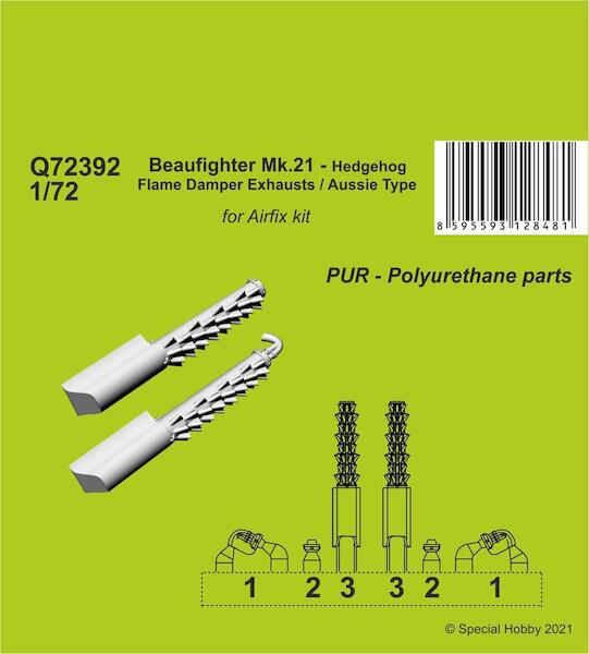 Beaufighter - Hedgehog Flame Damper Exhausts / Aussie Type CMK-Q72392