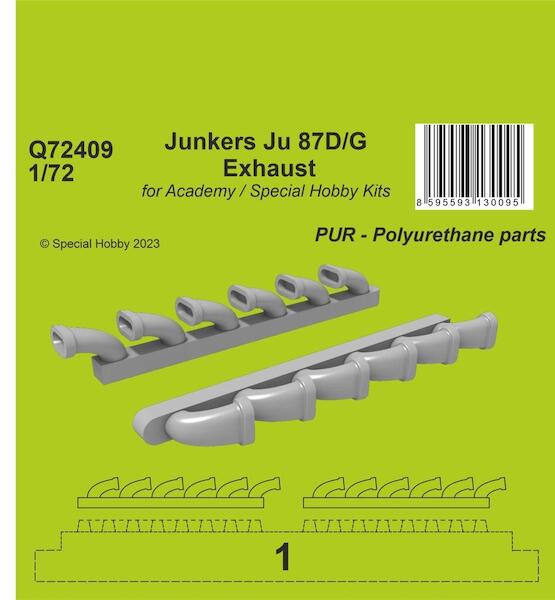 Junkers Ju 87D/G Exhaust 1/72 / for Academy and Special Hobby Kits CMK-Q72409