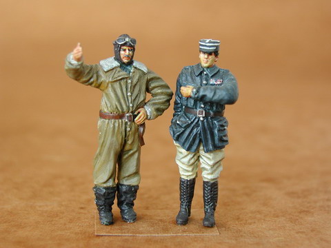 French Pilot & Officer WW1 (2 Figures) CMK48028