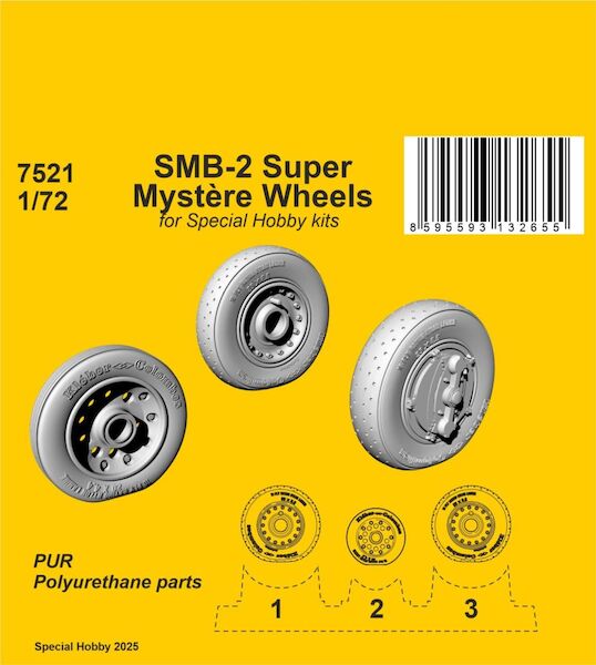 Fairey Battle Correction Wheels Set 1/48 / for Trumpeter kit CMK7521