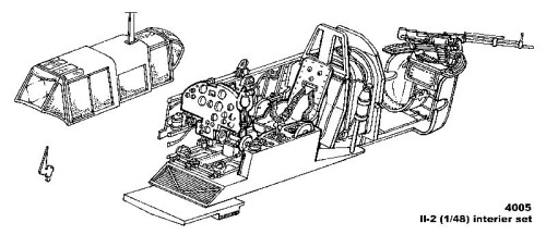 Ilyushin Il2m3 Interior Set (Accurate Miniatures)  CMK 4004