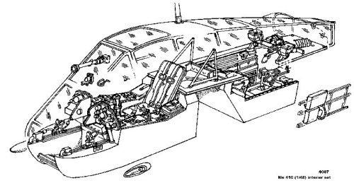 Messerschmitt Me410B Interior Set (Revell/Monogram)  CMKA4007