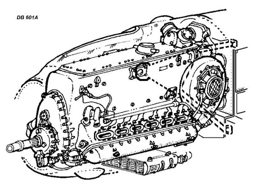 DB601A/B Engine Set (BF109E Tamiya) CMK 4059