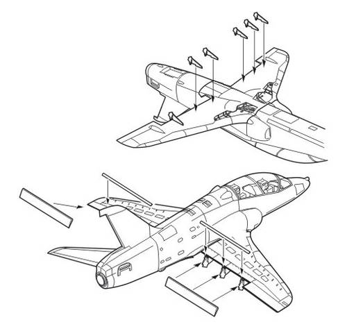 Hawk T1 wing Flaps set (Italeri)  CMK 4234
