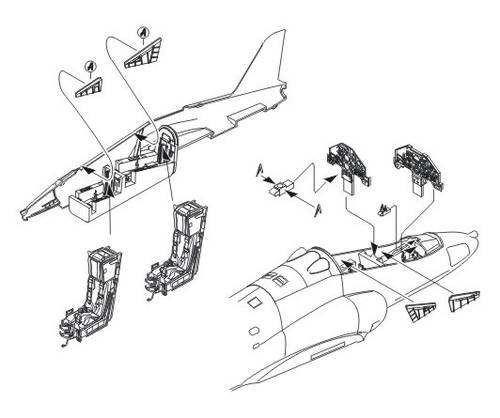 Hawk T1 Interior set (Italeri)  CMKA4235