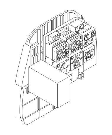 Junkers Ju88A Bulkhead with radio sets for Bstand position with 2 MG81's  CMK 4250