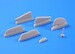 Bell P39D/K/M/N/O Airacobra Control surfaces (Hasegawa) CMKA4277