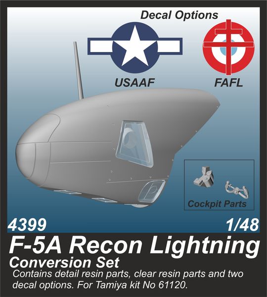 Lockheed F5A Recon Lightning Conversion Set (Tamiya) CMKA4399