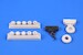 De Havilland DH82 Tiger Moth Mainwheels and tailskid Set (Airfix) CMKA4411