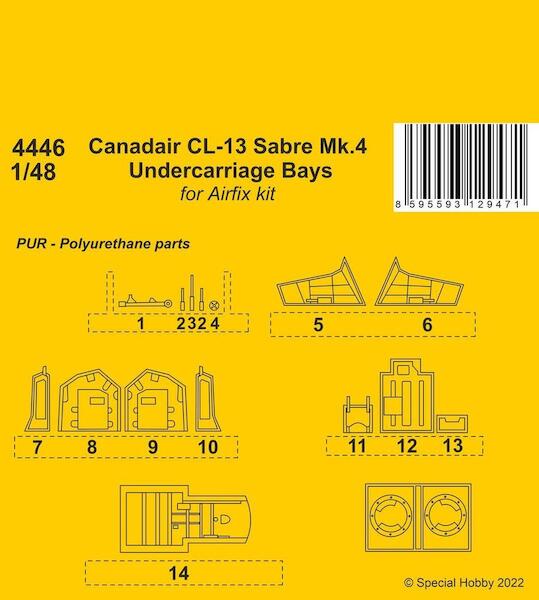 Canadair CL13 Sabre MKIV Undercarriage Bays (Airfix) CMKA4446