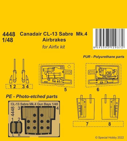 Canadair CL13 Sabre MKIV Airbrakes (Airfix) CMKA4448