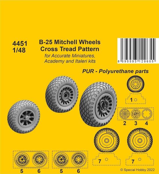 B25 Mitchell Wheels/ Cross Tread Pattern (Accurate, Academy and Italeri) CMKA4451