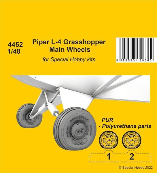 Piper L4 Grasshopper Main Wheels (Special Hobby) CMKA4452
