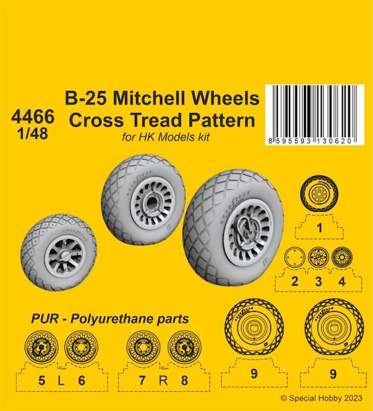 B-25 Mitchell Wheels/Circumferential Tread Cross Tread  CMKA4466