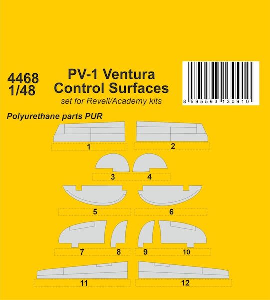 PV1 Ventura Control Surfaces (Revell, Academy) CMKA4468
