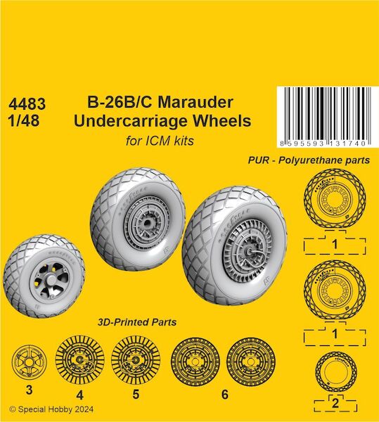 Martin B26B/C Marauder Wheels (ICM) cmka4483