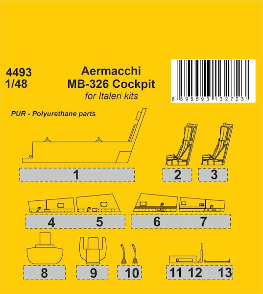 Aermacchi MB-326 Cockpit(Italeri/ESCI) CMKA4493
