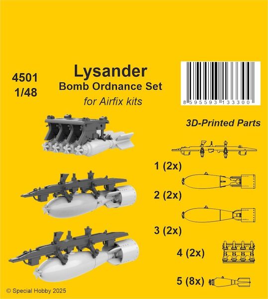 Westland Lysander Bomb Ordnance Set (Airfix)  CMKA4501