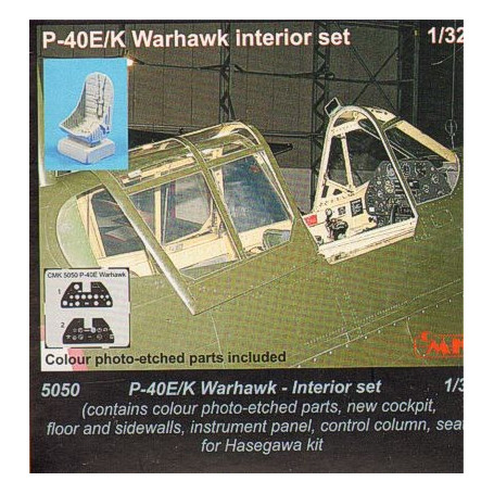 Curtiss P40E/K Warhawk Interior set (Hasegawa) CMKA5050