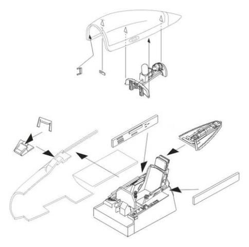 F86F Sabre Interior Set (Hasegawa)  CMKA5063