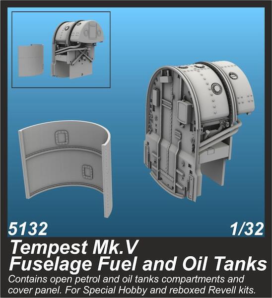 Tempest MKV Fuselage Fuel and oil tanks (Special hobby) CMKA5132