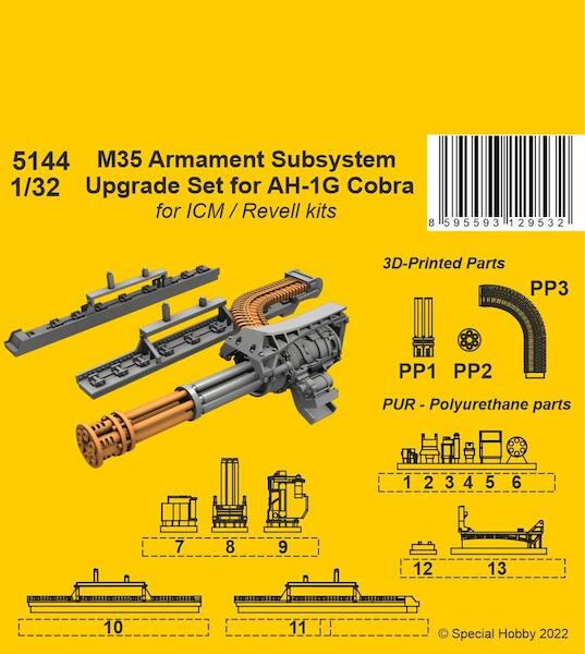 M35 Armament Subsystem Upgrade Set for AH-1G Cobra (ICM, Revell)  CMKA5144